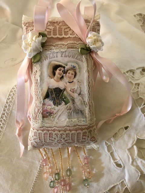 Pink/Beaded Sachet