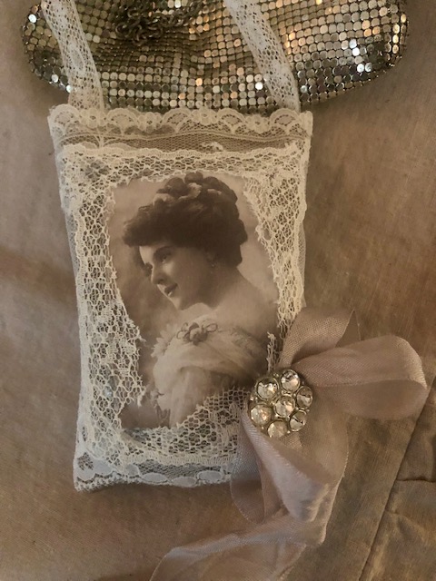 Gray/Green Moire Lavender Sachet