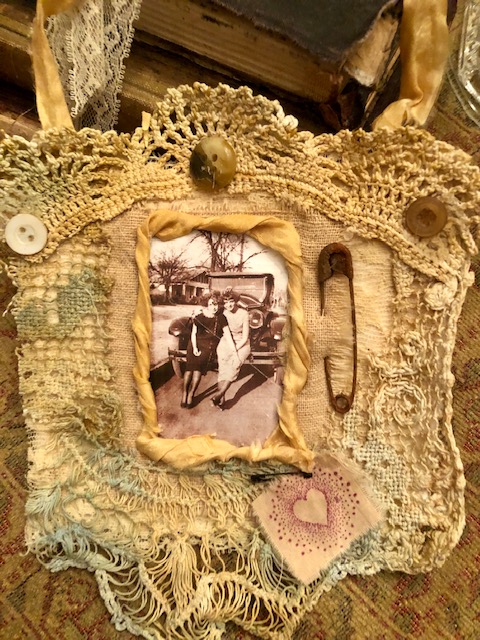 Antique Lace Collage!  OOAK